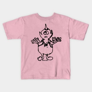 One Eyed Monster w Unihorn Sees All Feels All Kids T-Shirt